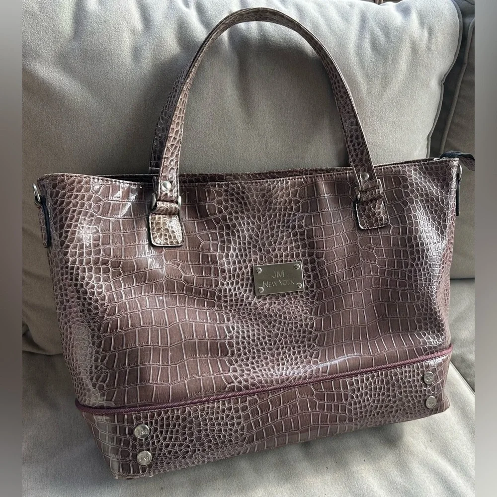 JM New York Tote faux-croc-embossed Tech Travel Tote Bag